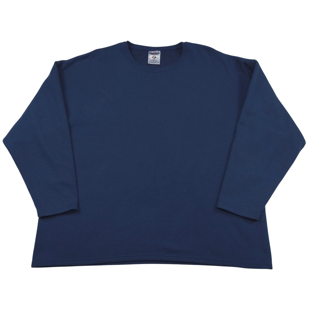Jerzees NuBlend Vintage Mens XL Navy Blue Crewneck Sweatshirt Blank Fleece 576